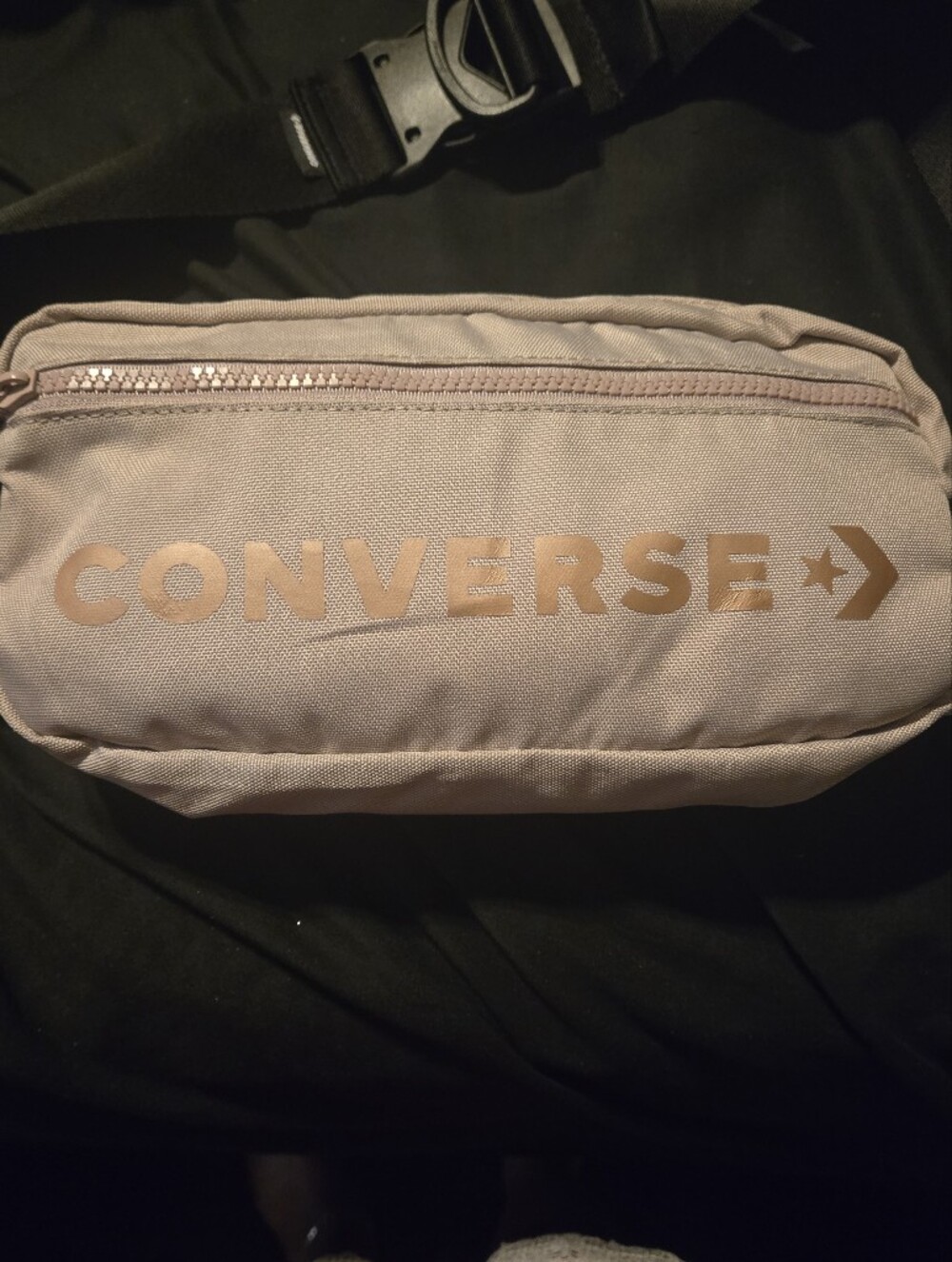 Converse Dusty Rose Belt Bag Crossbody Rose Gold Logo EUC